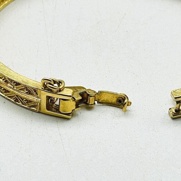 MONET Double Layer Panel Bracelet Gold Tone Classic Career Cosplay LARP READ - Picture 3 of 7